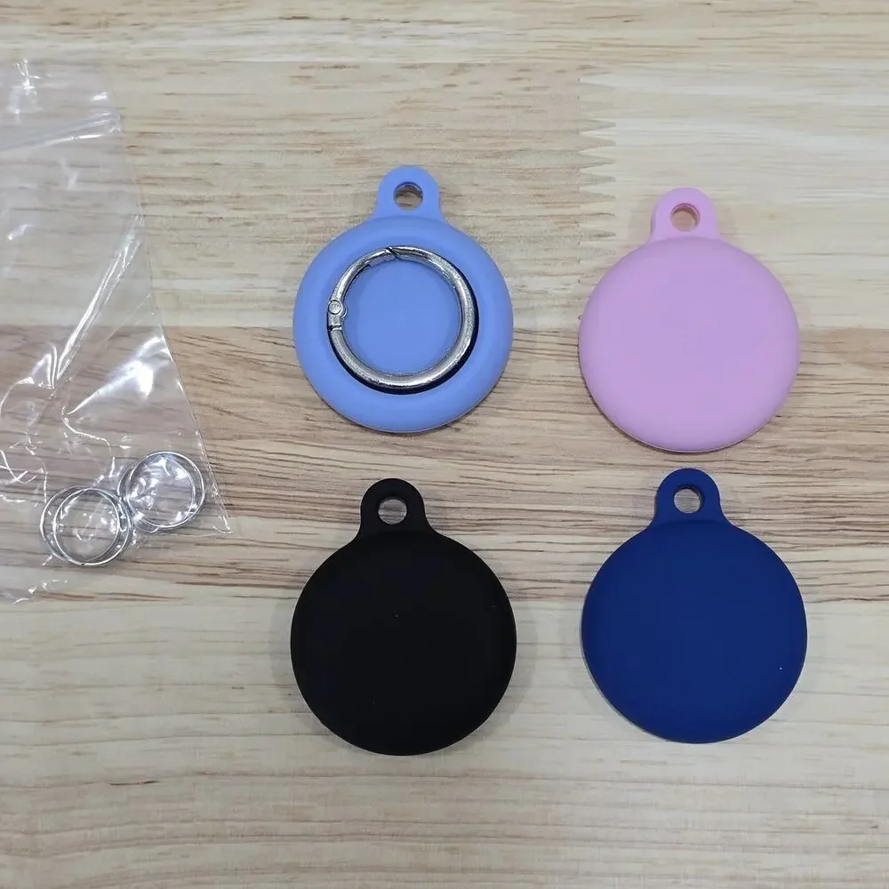 4 Pack AirTag Holder Keychain Case for Apple AirTag Silicone Tracker Cover Skin